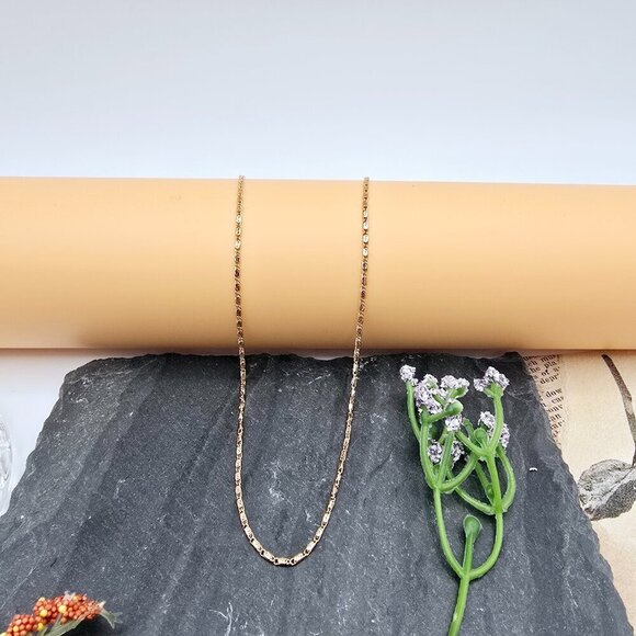 Rose Gold Slim Chain Necklace with Extender – 20 Inch Elegant Style, XPNL0008 - Picture 5 of 12